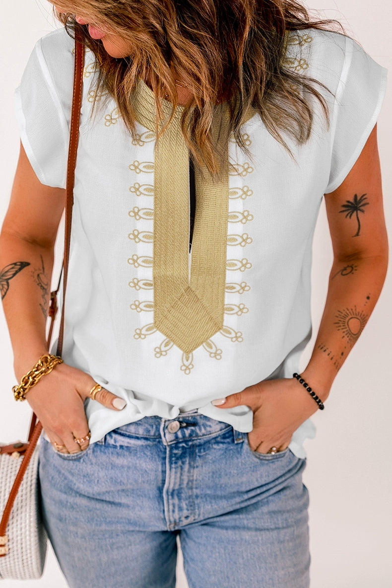 Fashion Short Sleeve Pullover Stand-up Collar Slim Fit Vest Shirt